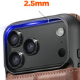 2-in-1 flip case for iPhone 17 Pro Max, SUTENI, for MagSafe, brown
