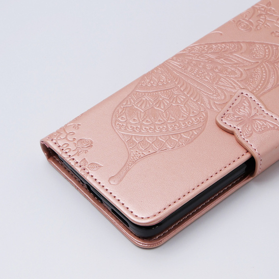 Flip case for Xiaomi 13T / 13T Pro, Butterfly, pink rose gold