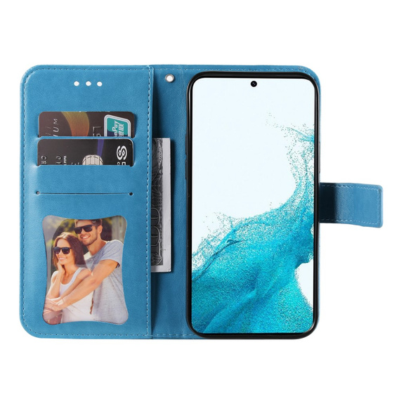 Flip case for Samsung Galaxy A54 5G, Mandala Flower, blue