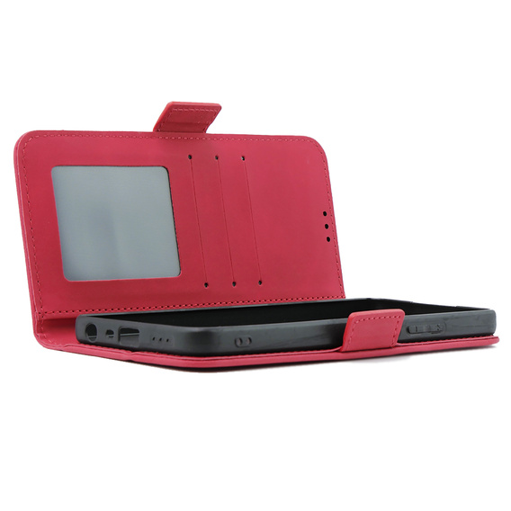 Flip case for Oppo A58 4G, Card Slot, red