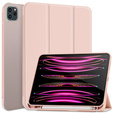 Case for iPad Pro 12.9" 2022/2021/2020 (6/5/4 gen.), Smart Pencil, with space for stylus, pink