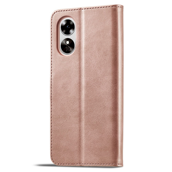 Flip case for Oppo A17, LC.IMEEKE, pink rose gold