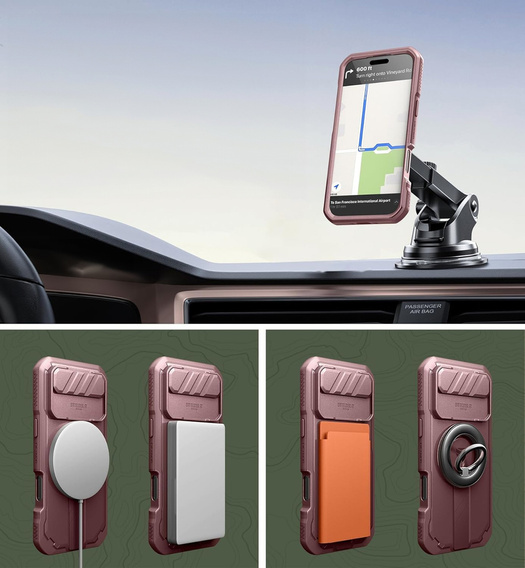 Dexnor armoured case with stand and camera shutter, for MagSafe for iPhone 17 Air