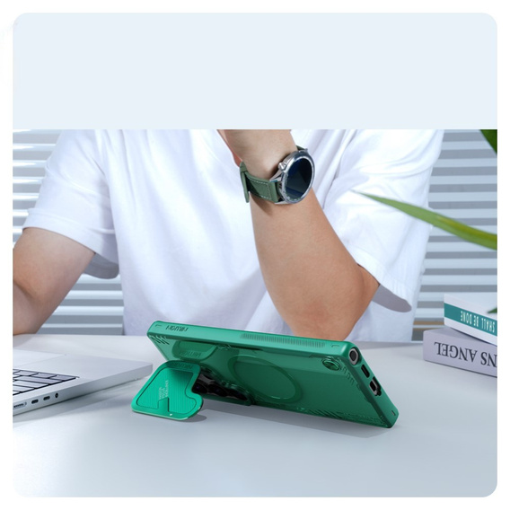Nillkin Armored Case for Samsung Galaxy S25 Ultra, Icelade Prop, for Magsafe, green