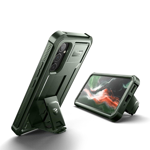 Armored case for Samsung Galaxy A34 5G, Dexnor Full Body (Two Frames), green