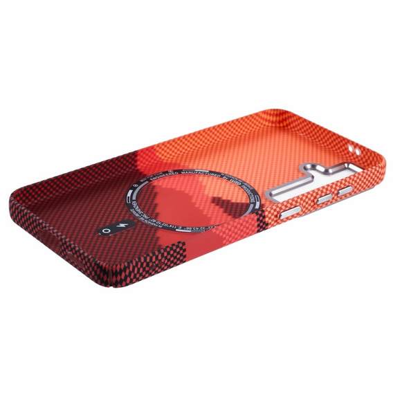 MagSafe's Samsung Galaxy S25+ Plus Case, Carbon Fiber, orange