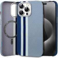 MagSafe's iPhone 15 Pro Max Case, Carbon Fiber, blue