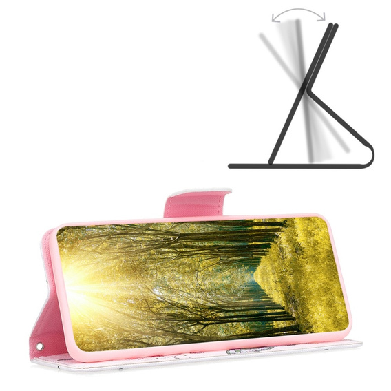 Flip case for Xiaomi 13 Lite, Wallet, butterfly & flowers, white