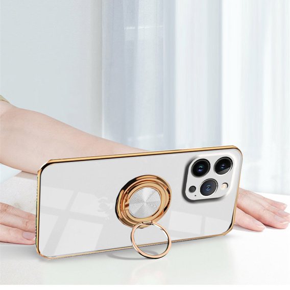 Case for iPhone 14 Pro, Electro Ring, white