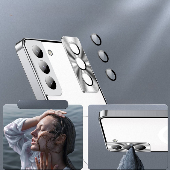 Camera Protection Case for Samsung Galaxy S21 FE 5G, CamShield MagSafe, transparent / silver