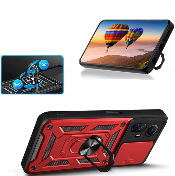 Case for Xiaomi Redmi Note 12S 4G, CamShield Slide, red