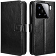 Flip case for Xiaomi 15, Crazy Horse Wallet, black