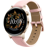 Universal Leather Strap 20mm, Pink