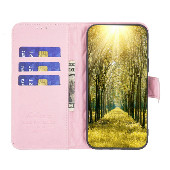 Flip case for Motorola Edge 40 Neo, Wallet, BINFEN COLOR, pink