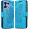 Flip case for Motorola Edge 50 Pro, Butterfly, blue