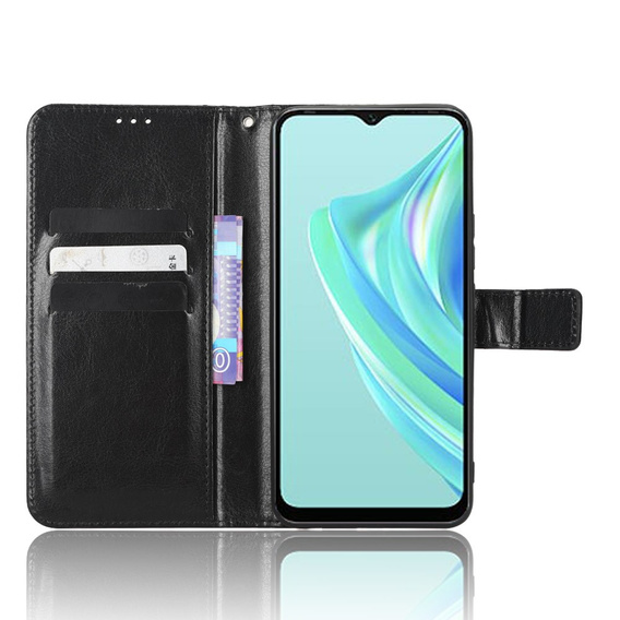 Flip case for Infinix Hot 20i, Crazy Horse Wallet, black
