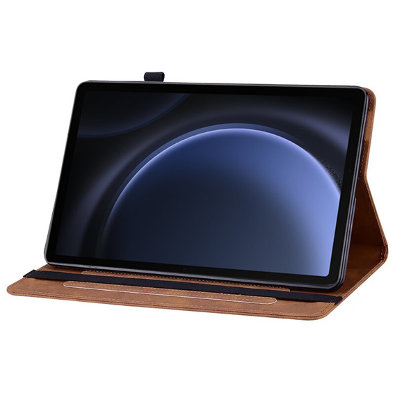 Case for Samsung Galaxy Tab S10 Lite / S10 FE / S9 FE, Wallet Pen Slot, brown