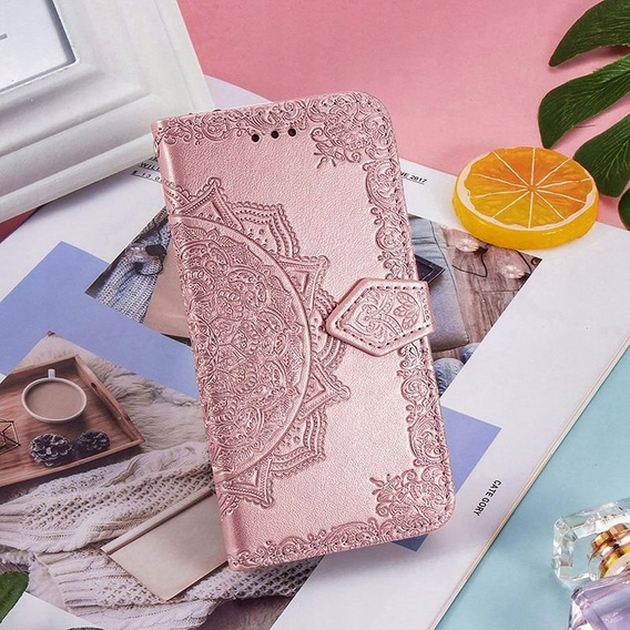 Flip case for Samsung Galaxy M52 5G, Mandala, pink