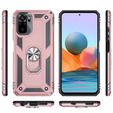 Armor Case for Xiaomi Redmi Note 10/10S, Nox Case Ring, pink rose gold