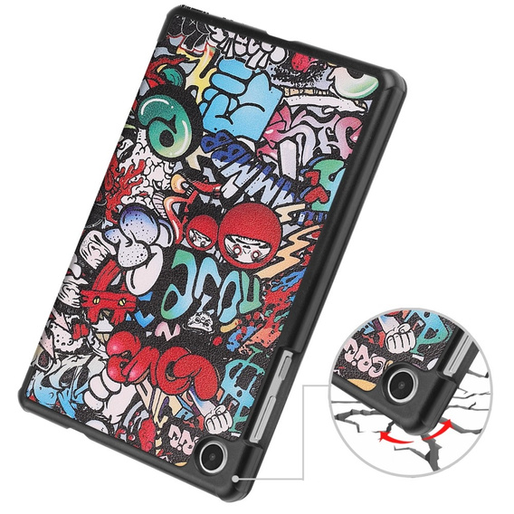 Case for Lenovo Tab M8 Gen 4 TB-300FU, Smartcase, graffiti