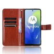 Flip case for Motorola Moto G24 / G24 Power / G04, Crazy Horse Wallet, brown