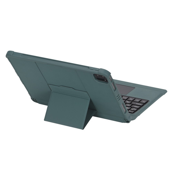 Case + keyboard iPad Air 10.9 4 2020 / 5 2022, TouchPad Pen Slot, green