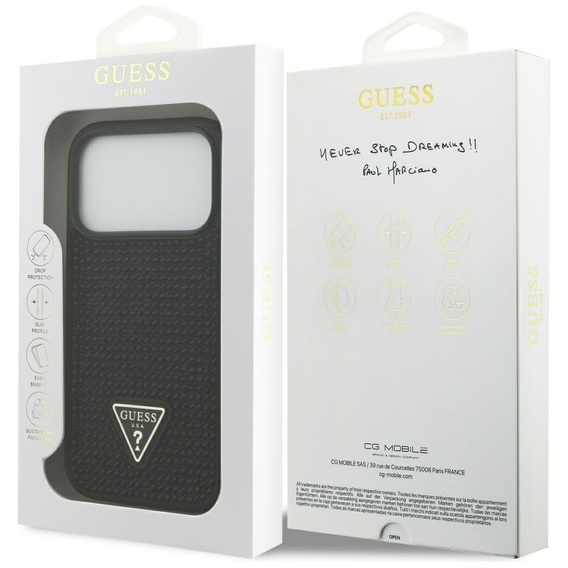 GUESS Rhinestone Triangle Logo Case for iPhone 17 Pro