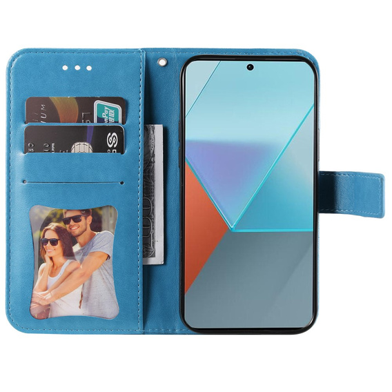 Flip case for Xiaomi Redmi Note 13 Pro 5G, Mandala, blue