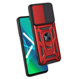 Case for Oppo Reno 6 5G, CamShield Slide, red