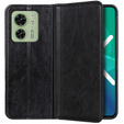 Case for Motorola Edge 40 5G, Wallet Litchi Leather, black
