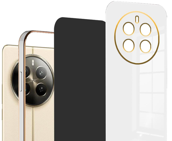 Case for Realme 12 Pro 5G / 12 Pro+ 5G, Glamour CamShield, white
