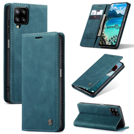 CASEME case for Samsung Galaxy A12 / M12 / A12 2021, Leather Wallet Case, blue
