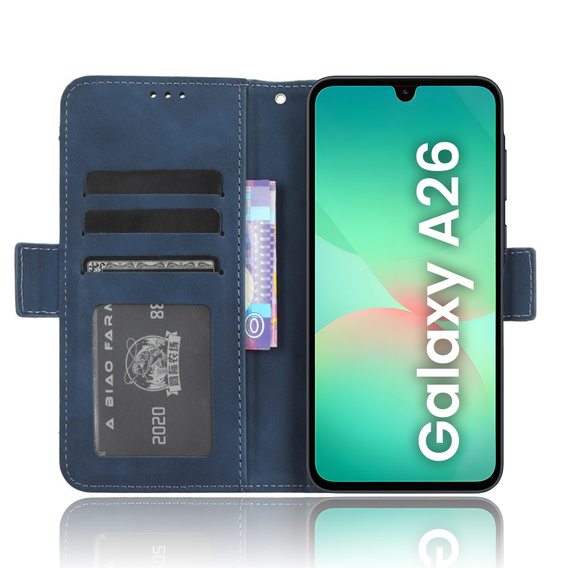 Flip case for Samsung Galaxy A26, Card Slot, dark blue