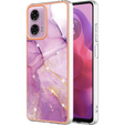 Protective Case for Motorola Moto G24 / G24 Power / G04, Marble Slim Case, purple