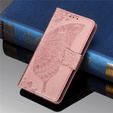 Flip case for Xiaomi Redmi 13, Butterfly, pink rose gold