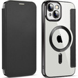 Flip case for iPhone 13, RFID Wallet MagSafe CamShield, black