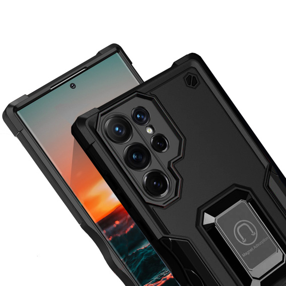 Case for Samsung Galaxy S22 Ultra 5G, Dual-Layer Armor, black
