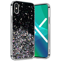 Case for iPhone X/XS, Glittery, black