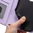 Flip case for Motorola Moto G24 / G24 Power / G04, Rhombus Crossbody Leather, purple