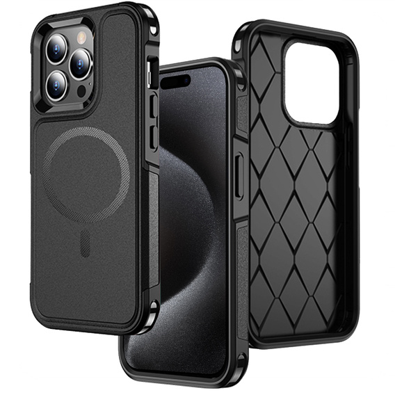 Case for iPhone 15 Pro Max, MagForce MagSafe, black