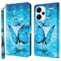 Flip case for Xiaomi Redmi Note 13 Pro+, Wallet, Butterflies blue