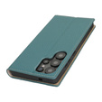 Flip case for Samsung Galaxy S25 Ultra, Litchi Skin Grain, blue