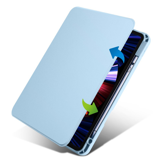 Case for iPad Pro 11" 2022/2021/2020 (4/3/2 gen.), with stylus space, 360° rotatable, blue