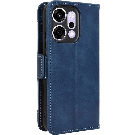 Flap case for Oppo Reno 14, Card Slot, wallet, navy blue