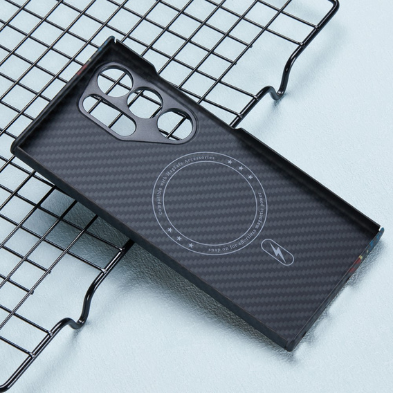 Case for Samsung Galaxy S24 Ultra, Aramid Fiber MagSafe, black