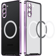 Camera Protection Case for Samsung Galaxy S23 FE, CamShield MagSafe, transparent / purple