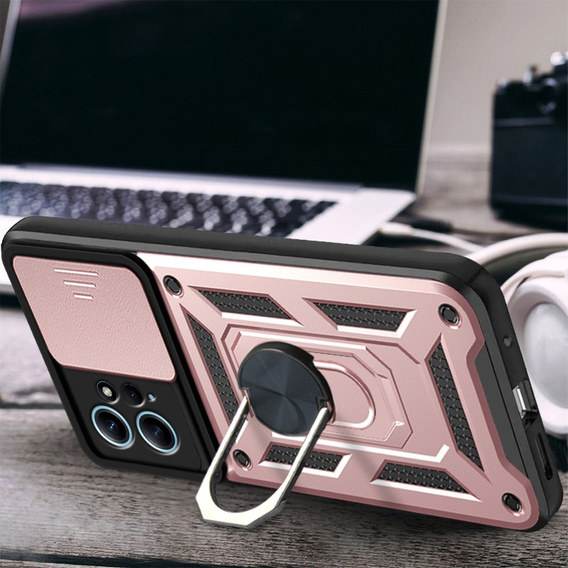 Case for Xiaomi Redmi Note 12 4G, CamShield Slide, pink rose gold