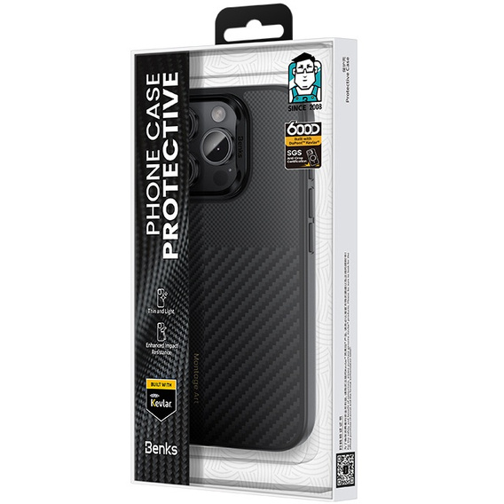 Benks Montage Magnetic Armor Pro Kevlar (600D/1500D) case for iPhone 16 Pro
