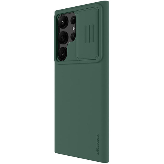 NILLKIN Case for Samsung Galaxy S23 Ultra, Silicone CamShield Case for MagSafe, green