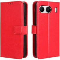 Flip case for OnePlus Nord 4, Crazy Horse Wallet, red